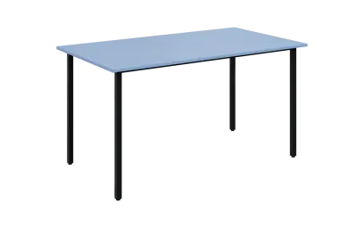 JSB 140N Jídelní stůl 1394 x 800 mm, deska blankyt / podnož černá